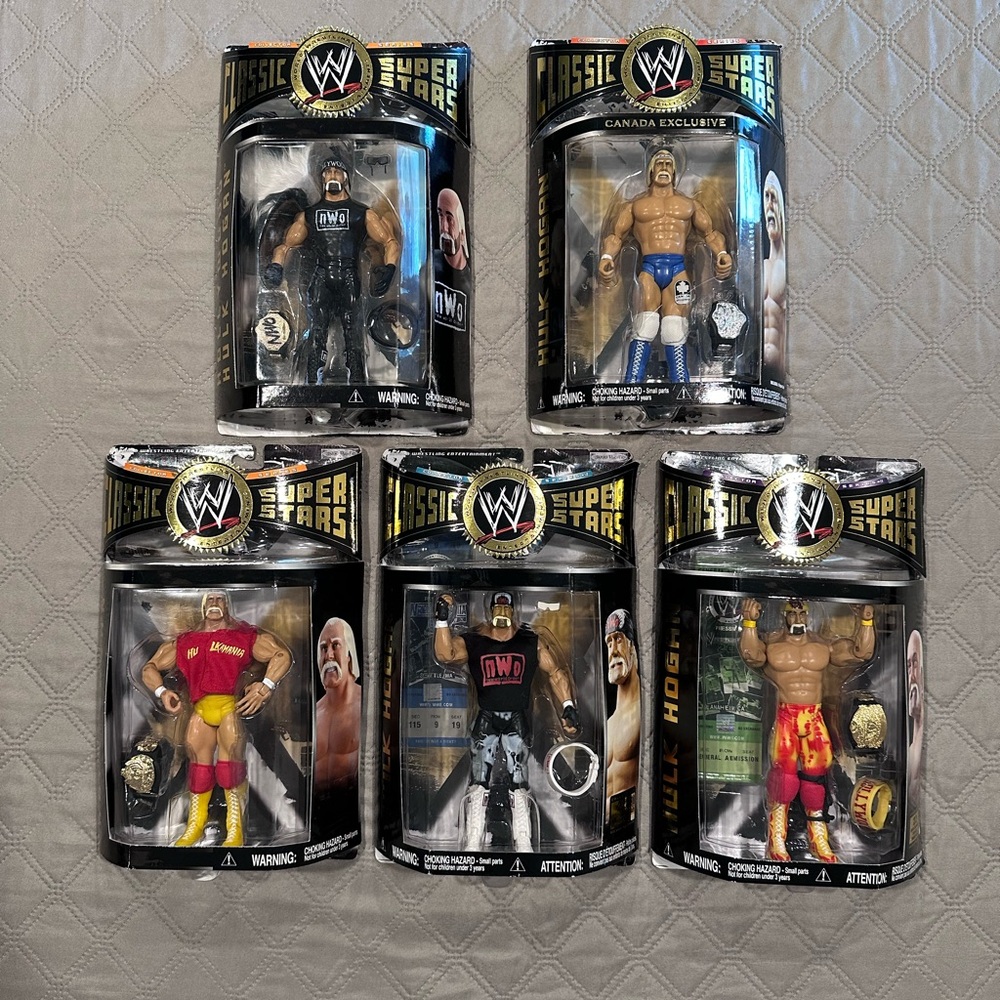(5) WWE Jakks Pacific Hulk Hogan figures